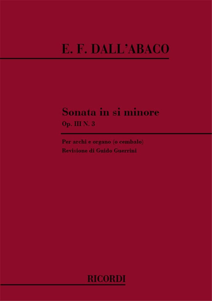 Sonata In Si Min. Op.Iii N.3